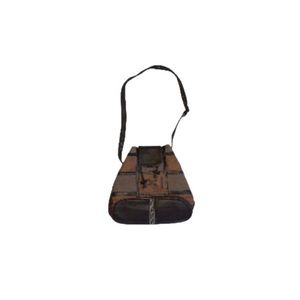 🆕 Handmade Brown Patchwork Leather Crossbody Bag from Argentina